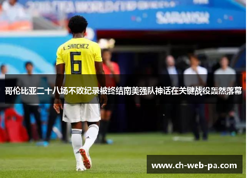 哥伦比亚二十八场不败纪录被终结南美强队神话在关键战役轰然落幕